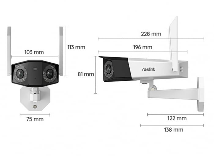 Reolink W730, WIFI dual lens surveillance camera with 8MP resolution, Person/Vehicle detection, 180° horizontal viewing angle [5]