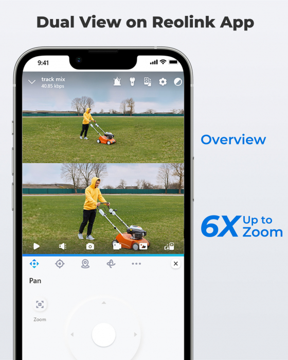 Camera de supraveghere Reolink TrackMix W760 WiFi, 8MP, auto zoom tracking, detectare persoana/vehicul, vedere nocturna color, doua obiective [5]