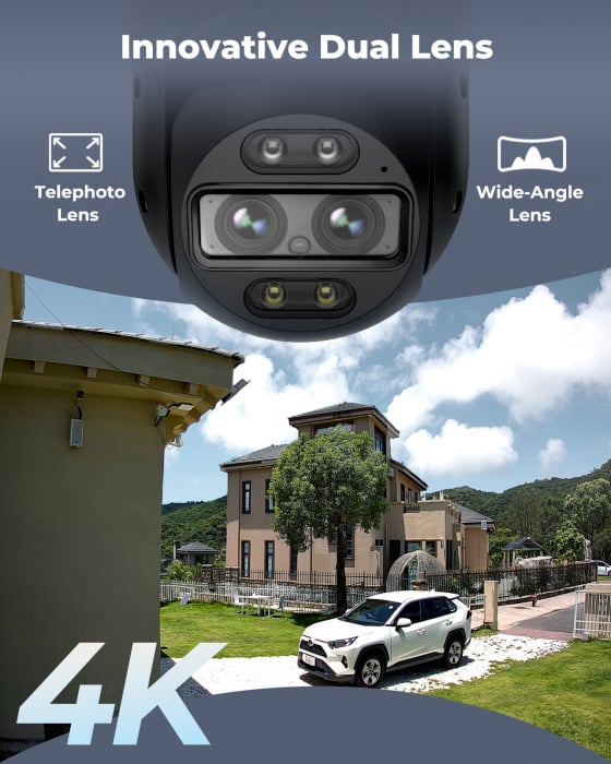 Camera de supraveghere Reolink TrackMix W760 WiFi, 8MP, auto zoom tracking, detectare persoana/vehicul, vedere nocturna color, doua obiective [8]
