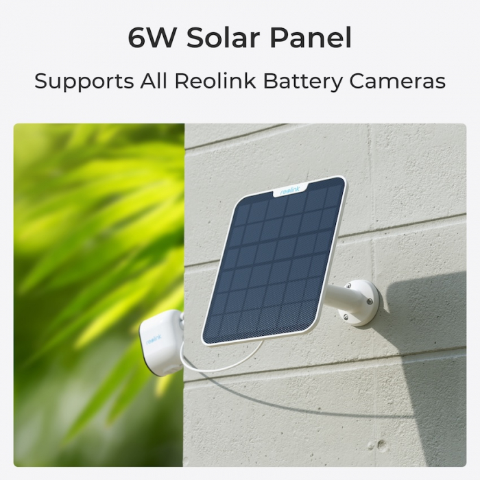 Wireless Surveillance Camera Reolink Argus B310 with Solar Panel, Rechargeable Battery, 3MP, Color Night Vision, Person/Vehicle Detection, Push Alerts, MicroSD Slot [9]