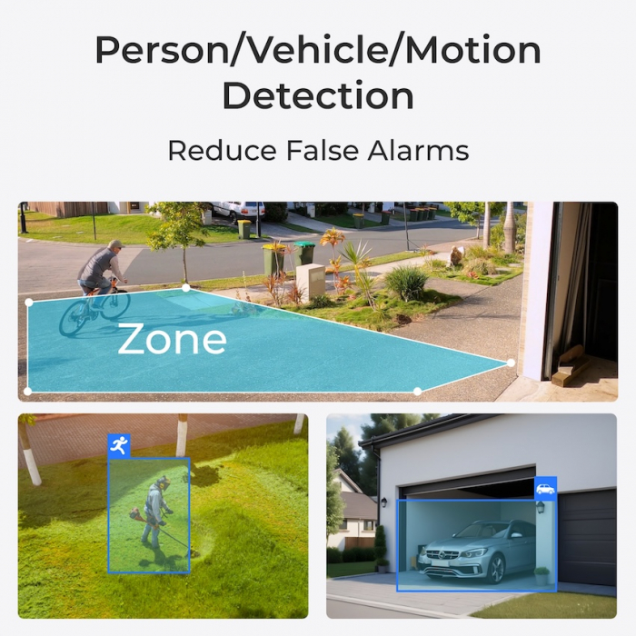Wireless Surveillance Camera Reolink Argus B310 with Solar Panel, Rechargeable Battery, 3MP, Color Night Vision, Person/Vehicle Detection, Push Alerts, MicroSD Slot [3]