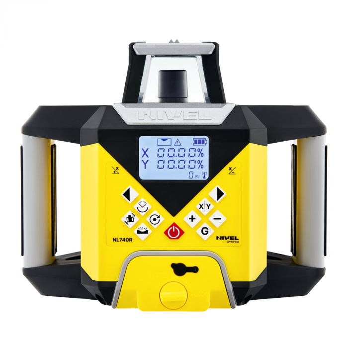 Nivel System NL740R DIRITAL rotating laser, red beam, vertical and horizontal planes a with slopes, at wide range of 700 m, autoalignment [3]