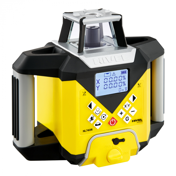 Nivel System NL740R DIRITAL rotating laser, red beam, vertical and horizontal planes a with slopes, at wide range of 700 m, autoalignment [5]