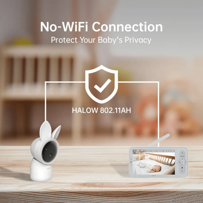 Monitor pentru bebelusi Arenti AInanny 2K UHD Video cu rotatie si inclinare, cu ecran LCD de 5 inch [5]