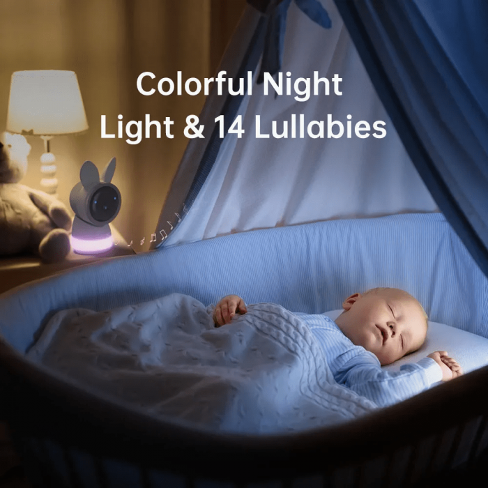 Monitor pentru bebelusi Arenti AInanny 2K UHD Video cu rotatie si inclinare, cu ecran LCD de 5 inch [2]