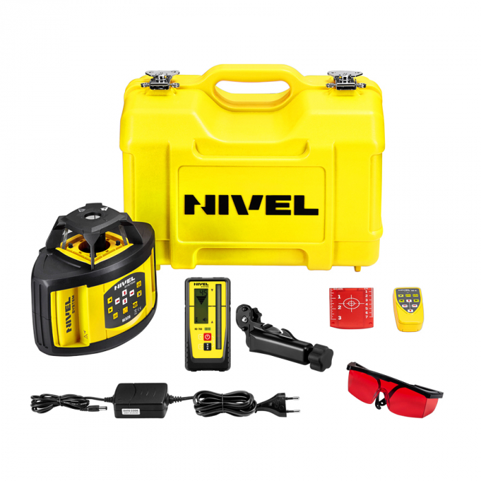 Laser rotativ Nivel System NL520R Digital, fascicul roșu, planuri orizontale si verticale, panta digitala, raza de actiune 500m [7]