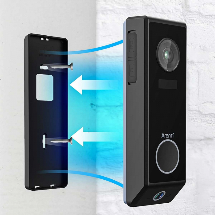 Sonerie Video Arenti P10, WiFi, baterie reincarcabila, vedere nocturna, camera 3+2MP, lentile duale, senzor miscare, alerte Push pe telefon [14]