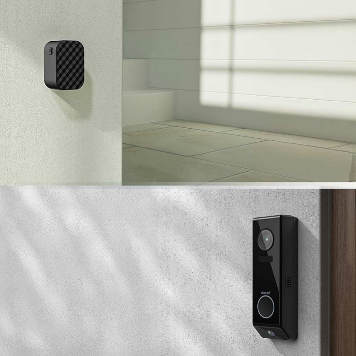 Sonerie Video Arenti P10, WiFi, baterie reincarcabila, vedere nocturna, camera 3+2MP, lentile duale, senzor miscare, alerte Push pe telefon [13]