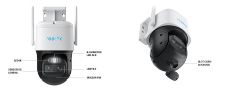 Camera de supraveghere Reolink TrackMix cu baterie reincarcabila, WIFI, , 4MP, auto zoom tracking, detectare persoana/vehicul, doua obiective [2]