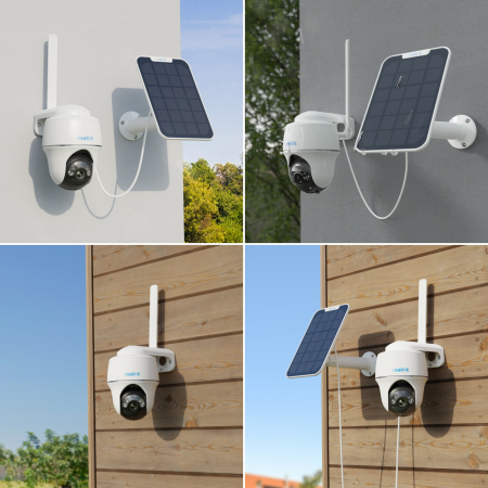 Surveillance Camera with Solar Panel, Reolink Go PT Plus G430 with 4G - LTE, Rechargeable Battery, 360° Visibility, Person/Vehicle Detection, 5 MP Resolution [1]