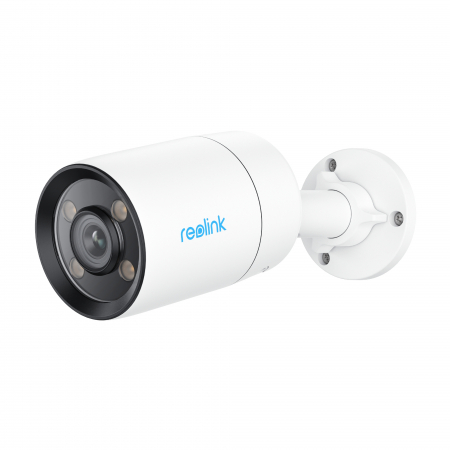 Conexiune PoE - Camera de supraveghere POE, Reolink ColorX P320X, Viziune Nocturna in Culori Reale, Apertura Super F1.0, Lumina Calda Reglabila de 3000K,  detectare Persoana/Vehicul/Pet, rezolutie 4MP