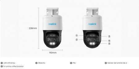 Reolink TrackMix P760, POE surveillance camera, 8MP, auto zoom tracking, person/vehicle detection, color night vision, two lenses [2]