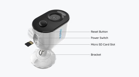 Reolink Argus B330 Surveillance Camera with Solar Panel, Artificial Intelligence, Person/Vehicle Detection, Rechargeable Battery, 4 MP Resolution [6]