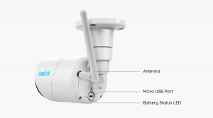 Pachet camera de supraveghere cu Card MicroSD 64 GB, Reolink Argus ECO-V2 WIFI, rezolutie 3MP HD [3]