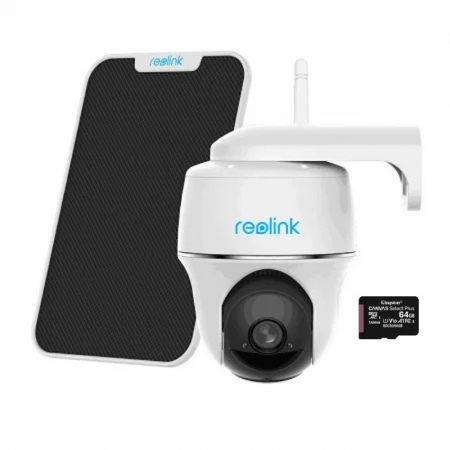 Conexiune Wi-Fi - Surveillance Camera Package with Solar Panel and 64GB MicroSD Card Reolink Argus PT Ultra, 4K / 8MP Resolution