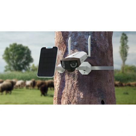 Camera de supraveghere Reolink DUO 4G - LTE si baterie reincarcabila, lentile duble, detectare Persoana/Vehicul, vedere nocturna color, rezolutie 2K, slot MicroSD, unghi vizualizare orizontal 150° [10]