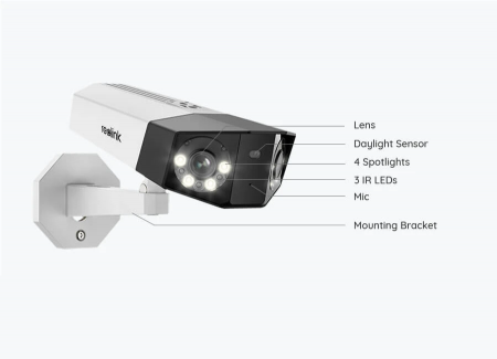 Camera de supraveghere Reolink DUO PoE P730 cu lentile duble, rezolutie de 8MP, detectare Persoana/Vehicul, unghi vizualizare orizontal 180° [2]