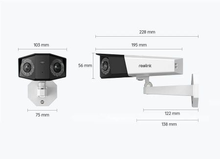 Pachet camera de supraveghere cu Card MicroSD 64 GB, Reolink DUO 2 PoE, rezolutie de 8MP [1]