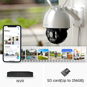 Reolink E560 Surveillance Camera - 4K 8MP Wi-Fi 6 Smart PTZ Camera, with auto tracking, 3X optical zoom, color night vision, audio and visual alerts, real-time two-way communication [10]
