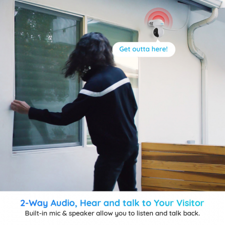 Reolink E560 Surveillance Camera - 4K 8MP Wi-Fi 6 Smart PTZ Camera, with auto tracking, 3X optical zoom, color night vision, audio and visual alerts, real-time two-way communication [6]