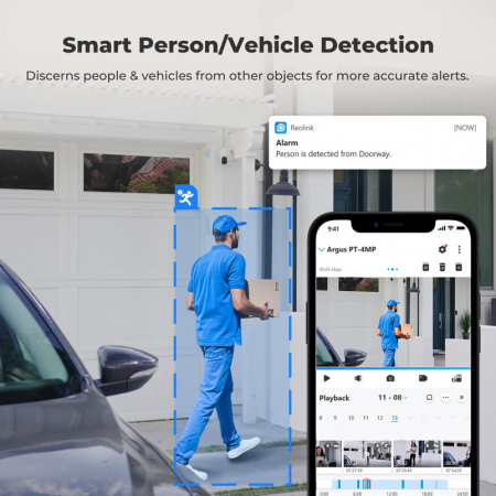 Reolink Go PT Plus surveillance camera with 4G - LTE, rechargeable battery, 360° visibility, Person/Vehicle detection, 4 MP resolution [8]