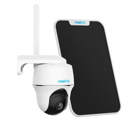 Conexiune 4G - Reolink Go PT Plus surveillance camera with solar panel, 4G - LTE, rechargeable battery, 4 MP resolution, person/vehicle detection