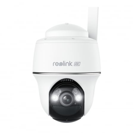 Conexiune 4G - Reolink Go PT Ultra G440 Surveillance Camera, 4G - LTE and Rechargeable Battery, 360° Visibility, Person/Vehicle Detection, 4K Resolution
