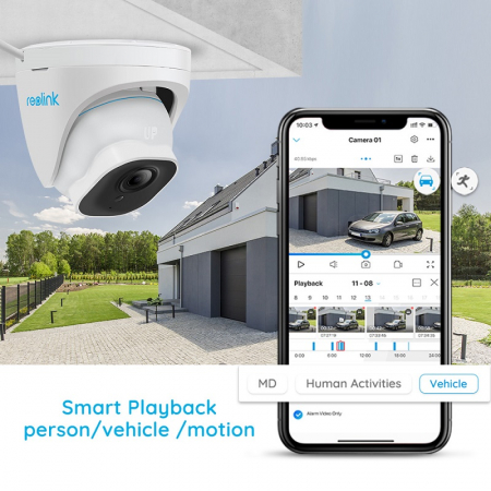 Camera de supraveghere Reolink RLC 520A cu inteligenta artificiala, detectare Persoana/Vehicul, rezolutie 5MP, notificare pe telefon [14]