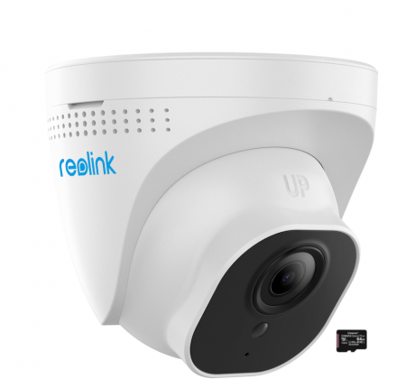 Conexiune PoE - The surveillance camera package with a 64 GB MicroSD card, Reolink RLC 820A, featuring an 8MP (4K) resolution