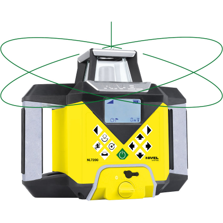 Levels / Lasers - Nivel System NL720G DIGITAL rotating laser, green beam, vertical and horizontal planes a with slopes, at wide range of 700 m, autoalignment