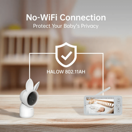 Monitor pentru bebelusi Arenti AInanny 2K UHD Video cu rotatie si inclinare, cu ecran LCD de 5 inch [4]