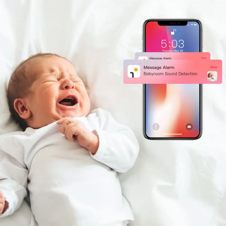 Monitor pentru bebelusi Arenti AInanny 2K UHD Video cu rotatie si inclinare, cu ecran LCD de 5 inch [6]