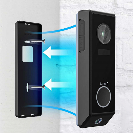 Sonerie Video Arenti P10, WiFi, baterie reincarcabila, vedere nocturna, camera 3+2MP, lentile duale, senzor miscare, alerte Push pe telefon [13]