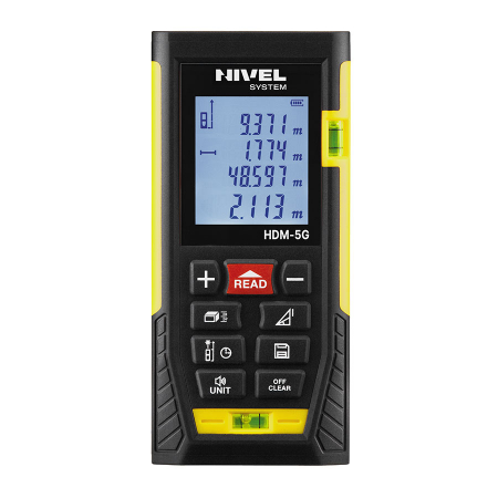 Tools and measuring devices - HDM-5G Laser Rangefinder Level System with variable distance measurement with highly visible green laser beam