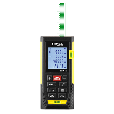 HDM-5G Laser Rangefinder Level System with variable distance measurement with highly visible green laser beam [1]