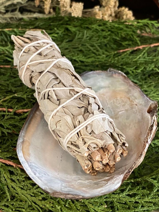 White Sage,salvie alba,baton fumigatie,salvie,purificare,reiki,tamaie,betisoare parfumate,myricandles [2]
