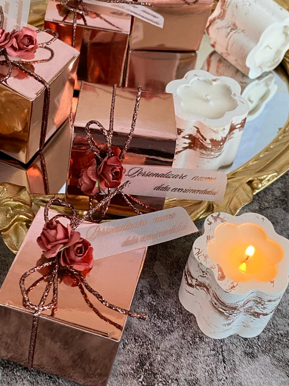 marturii nunta-botez-marturii lumanari-marturii elegante-lux-marturii deosebite-marturii metalic rose-myricandles [7]