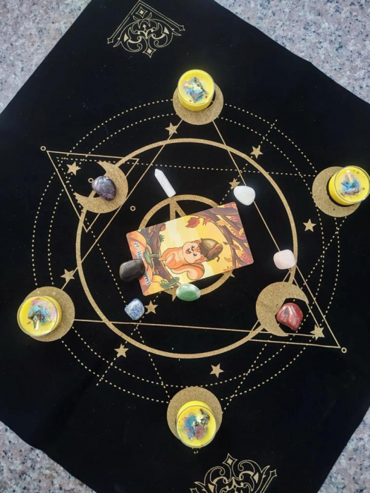 panza tarot,panza neagra altar,panza pentagrama,ezoteric,misticism,magie,myricandles [2]