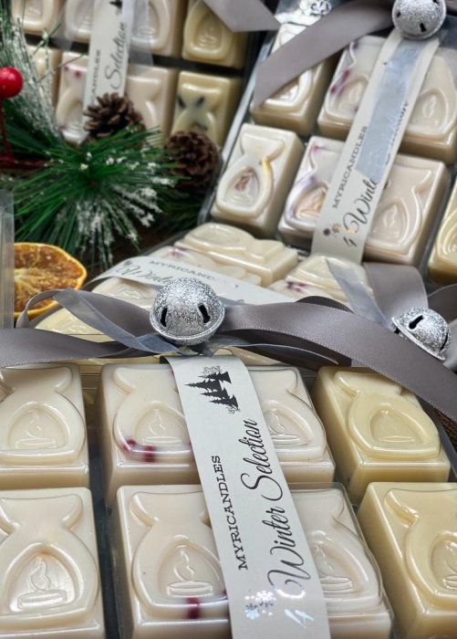 ceara parfumata-pastile ceara soia-aroma iarna-Craciun-winter selection silver-myricandles [4]
