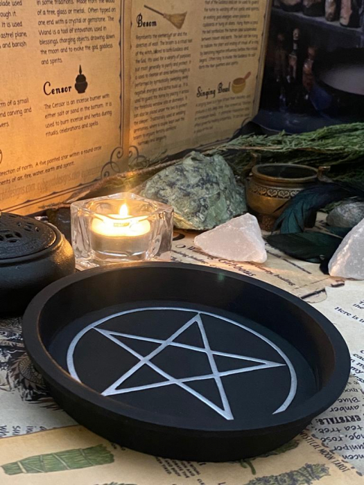 farfurie pentagrama-suport negru pentagrama-magie-ezoteric-ritualuri-altar-myricandles [6]
