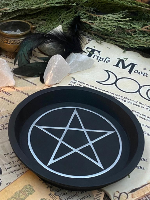 farfurie pentagrama-suport negru pentagrama-magie-ezoteric-ritualuri-altar-myricandles [4]