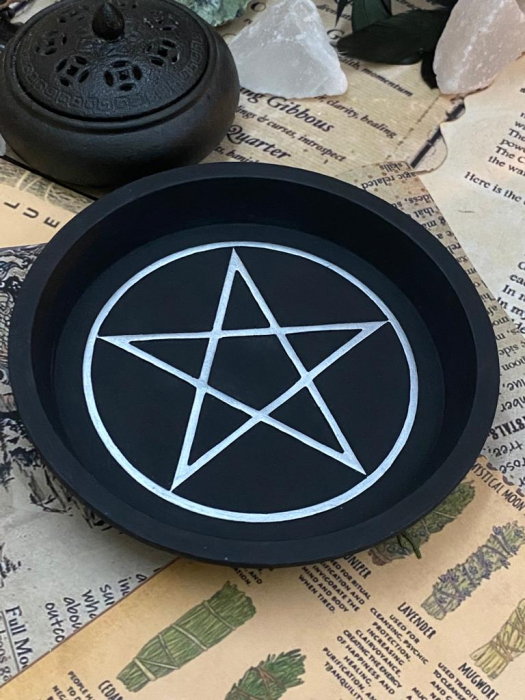 farfurie pentagrama-suport negru pentagrama-magie-ezoteric-ritualuri-altar-myricandles [3]