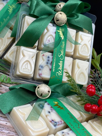 Lumanari de Craciun - ceara parfumata-pastile ceara soia-aroma iarna-Craciun-winter selection green-myricandles