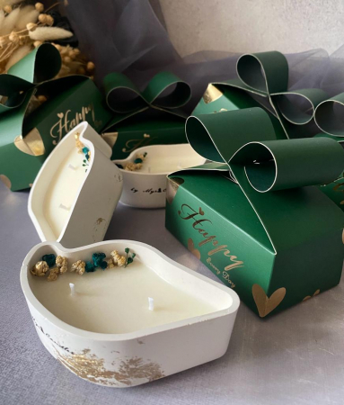 Marturii lumanari - marturii-marturii nunta-botez-marturii lumanari-marturii verzi elegante-marturii deosebite-elegant green-myricandles