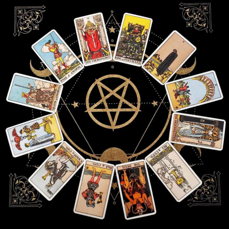 OCCULT SHOP - panza tarot,panza neagra altar,panza pentagrama,ezoteric,misticism,magie,myricandles
