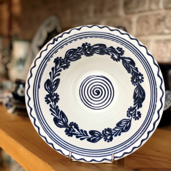 Bowl Ø 19 cm White & Blue pattern 1 [1]
