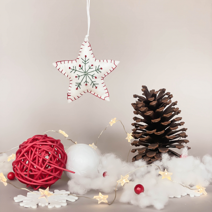 Felt Christmas tree ornament - Star pattern 3 [1]