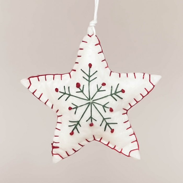 Felt Christmas tree ornament - Star pattern 3 [2]