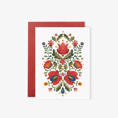 Greeting Card - Floral Embroidery [0]