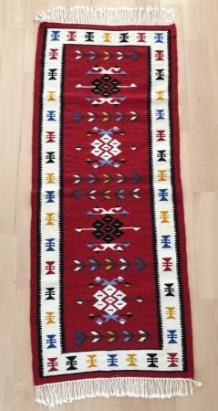 Handwoven Rug 1.7x0.7 m - Red Tree Branch [2]